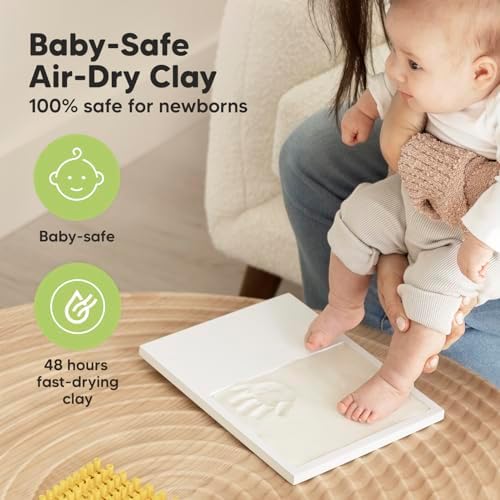 KeaBabies Inkless Baby Hand Footprint Ornament Kit