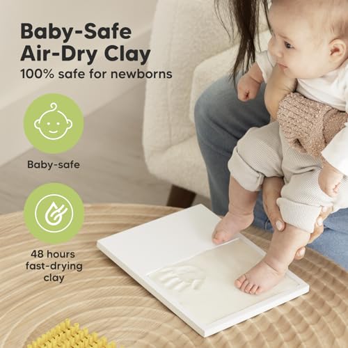 KeaBabies Baby Hand and Footprint Kit with Frame