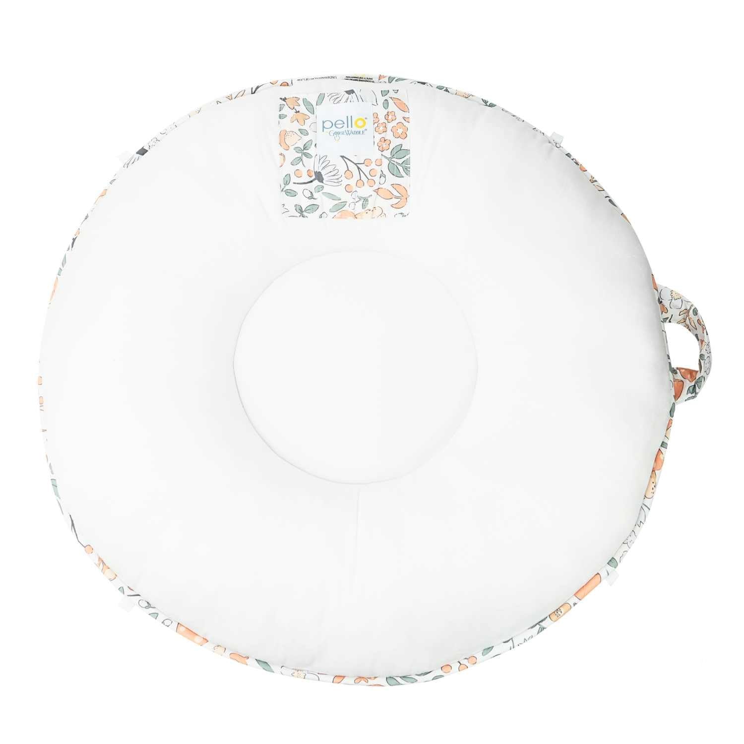 Pello Multi-use Luxe Toddler Floor Pillow Play Mat Lounger White Floral