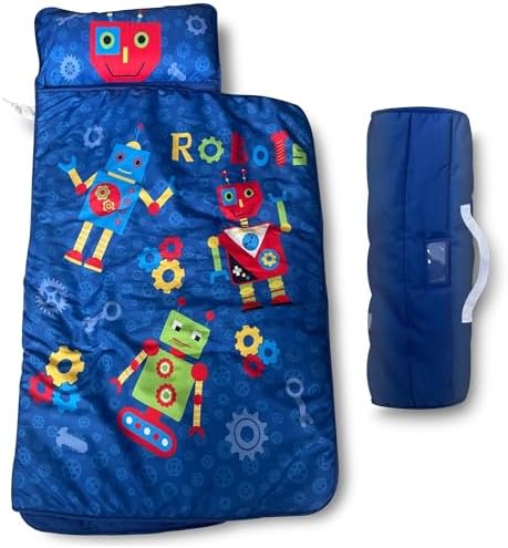 Toddler Nap Mat Set with Removable Pillow - 50x20 Inches Ultra Soft Slumber Mat for Preschool and Daycare