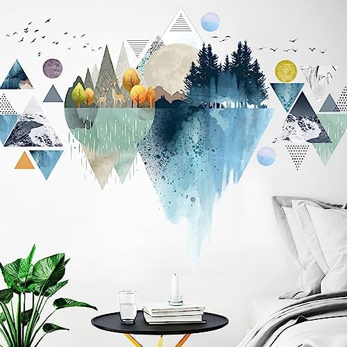 Nordic Geometric Wall Stickers 3D Peel and Stick Murals