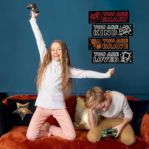 Game Wall Decals Glow in the Dark Gamer Sticker for Boys Room and Kids Bedroom