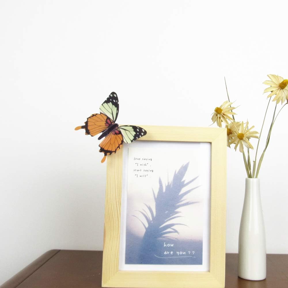 60PCS 3D Butterfly Wall Decals - Yellow Decoration Stickers