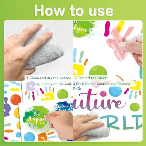 Colorful Inspirational Wall Decals for Classroom Decor