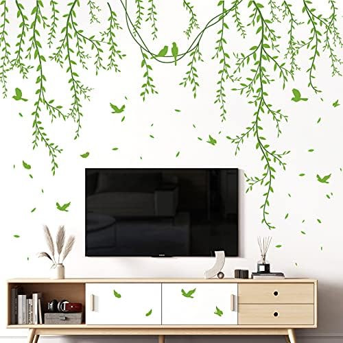 Amaonm Removable Green Vine Wall Stickers