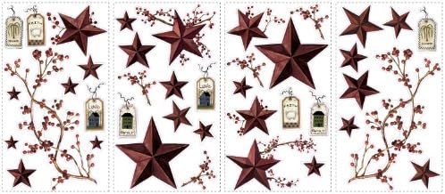 RoomMates RMK1276SCS Country Stars and Berries Wall Decals