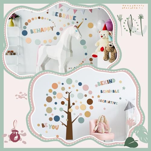 TaoBary 332 Piece Polka Dots Wall Decal Boho Motivational