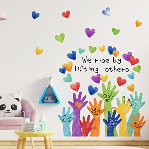 Mfault Inspirational We Rise Wall Decals Stickers for Kids Room Decor