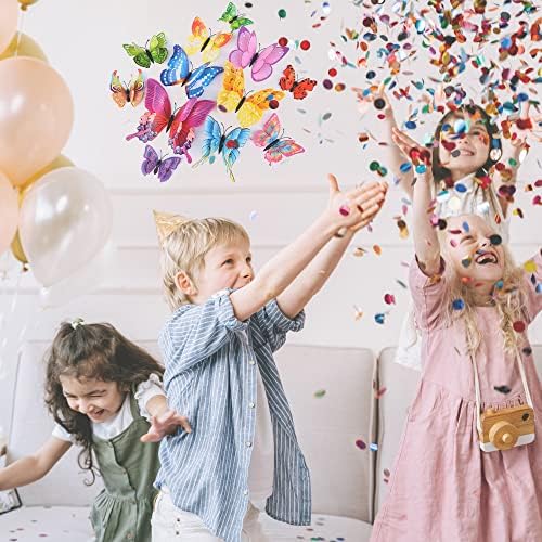 Opseam Butterfly Wall Decor 24PCS with Magnets Colorful