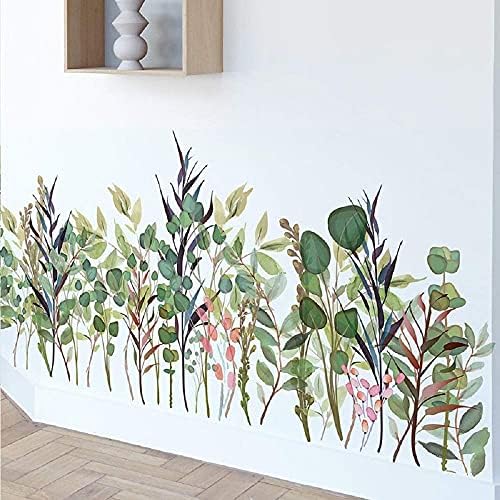 Amaonm Removable Green Plants Wall Decal Decor