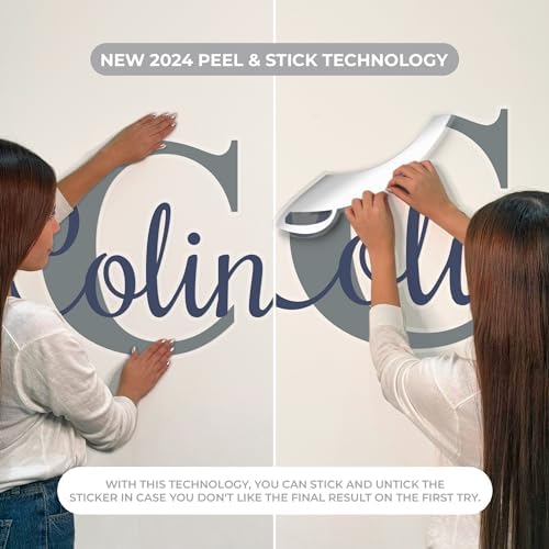 Personalized Name Wall Decals for Girls Bedroom - Butterfly Pink Room Decor with Rainbow Choices - Multiple Sizes