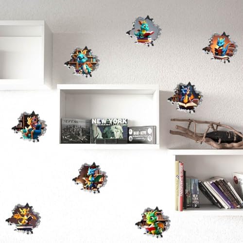 SUPERDANT 3D Dragon Wall Decal for Kids Room Decor