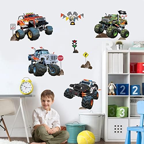 Wondever Racing Car Wall Stickers for Boys Room