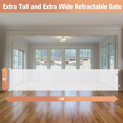 42 Tall X 140 Wide Retractable Baby Gate