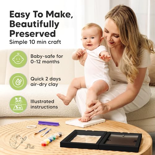 KeaBabies Personalized Baby Hand and Footprint Kit