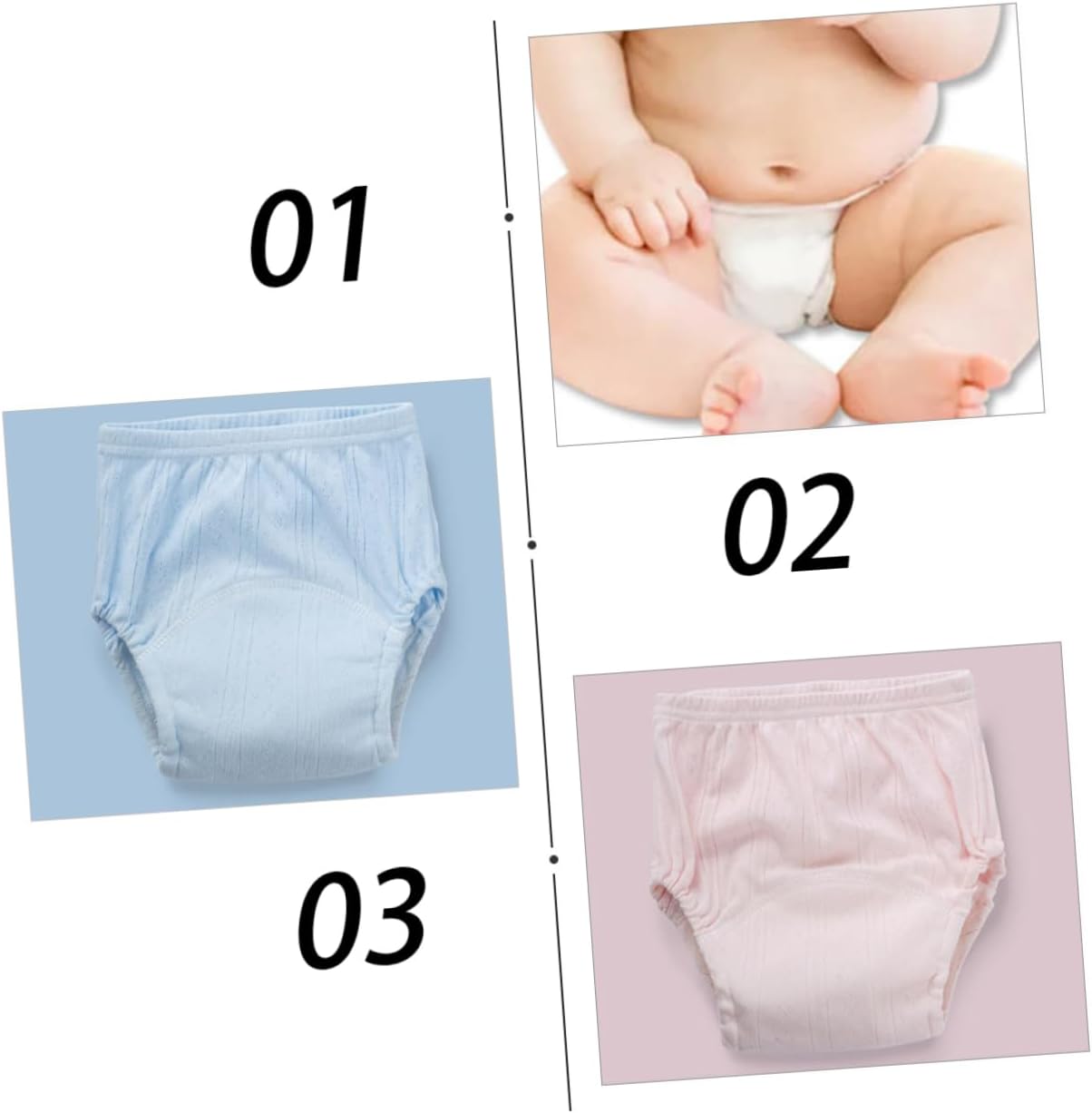 Watiifufu 4-Layer Cotton Training Pants Set for Potty Training