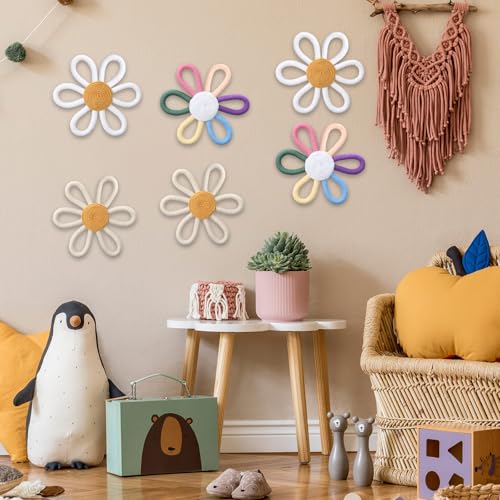 Ripeng 6 Pcs Boho Wall Decor for Baby Girls