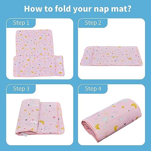 SUPERYO Toddler Nap Mat with Pillow and Blanket