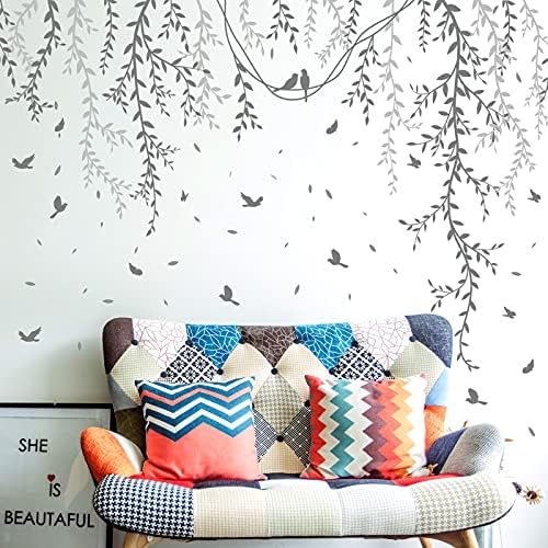 Spring Willow Branch Wall Stickers for Kids