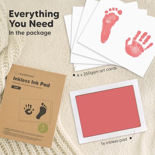KeaBabies Inkless Hand and Footprint Kit with Frame