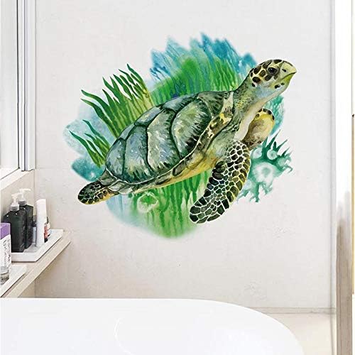 ROFARSO Lifelike Green Sea Turtle Wall Sticker