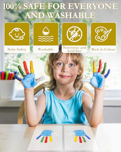 Family Handprint Kit with 5 Non-Toxic Paint Tubes