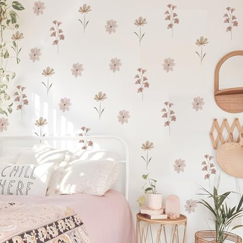 YouRfocus Daisy Wall Decals 84PCS Boho Flower Stickers