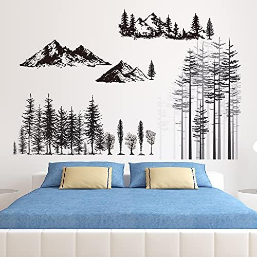 Outus 3 Sheets Forest Bear Wall Decals for Kids Room Decor