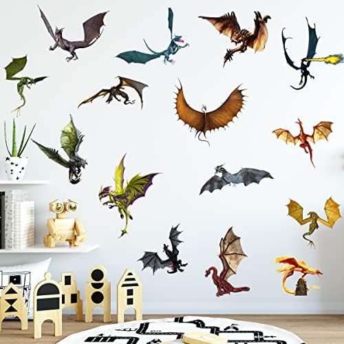 3D Fantasy Dragon Wall Decal for Kids Room Decor