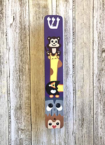 Jewish Baby Gift Set with Hamsa Mezuzah Tzedakah Box