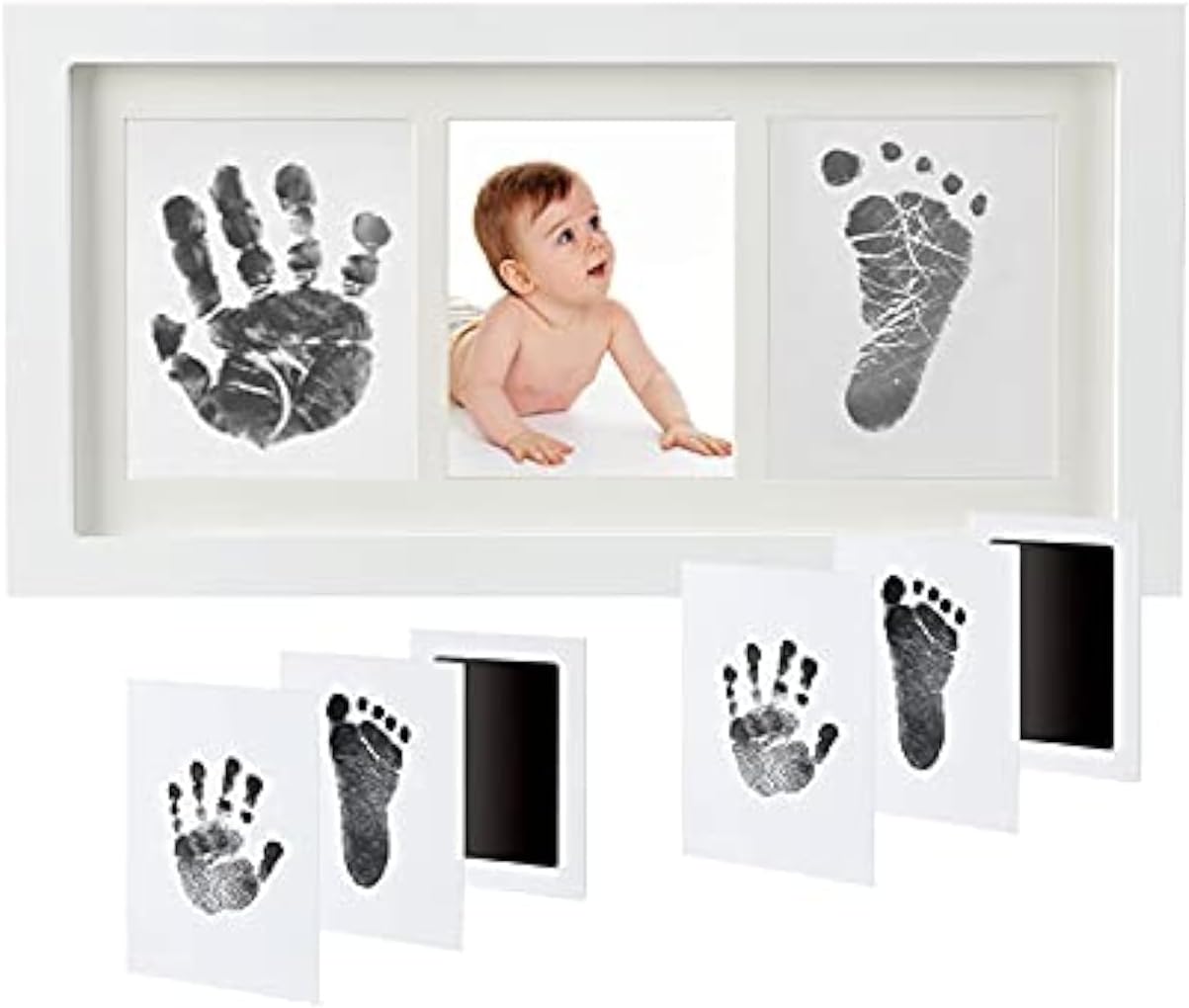 Baby Prints Handprint and Footprint Kit with 2 Clean-Touch Inkless Ink Pads Gift for Newborn Keepsakes and Baby Showers