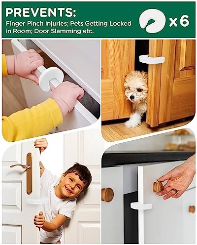 Pack of 6 Door Pinch Guards Child Proof Door Stopper Prevents Fingers Injury Safe for Baby Pets