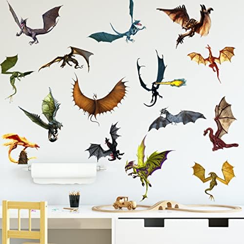 3D Fantasy Dragon Wall Decal for Kids Room Decor