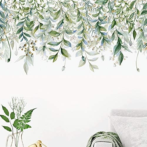 Amazon 3D Hanging Green Leaves Wall Decor Stickers