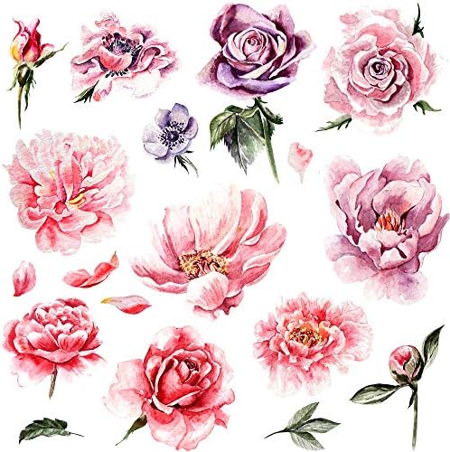 Amaonm 3D Peony Flower Wall Decal for Kids Bedroom
