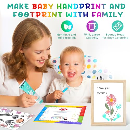 75ml Mint Green Baby Hand Footprint Ink Kit