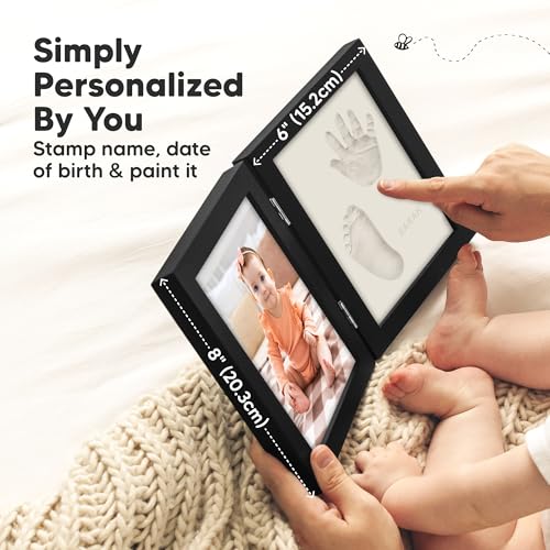 KeaBabies Personalized Baby Hand and Footprint Kit