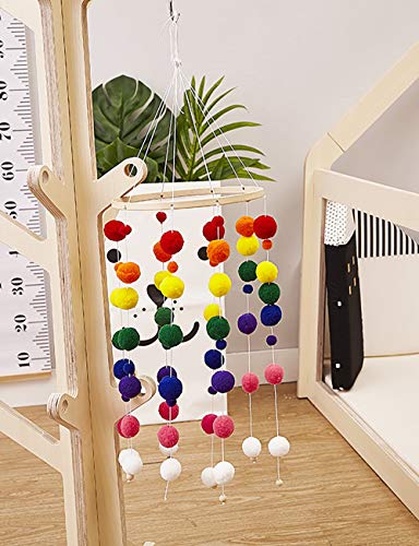 AONTUS Wooden Hexagon Bead Baby Mobile Infant Bed Decorative Crib Mobile Nursing Accessory