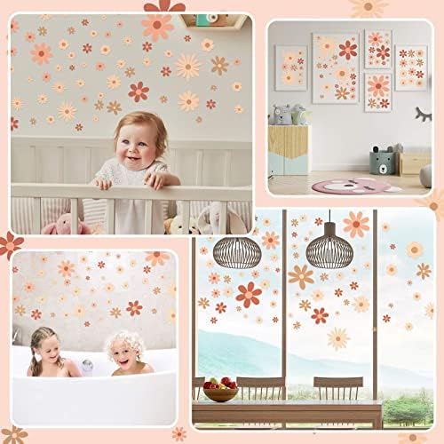 Kisston 90 Pcs Daisy Wall Decal Alphabet Stickers