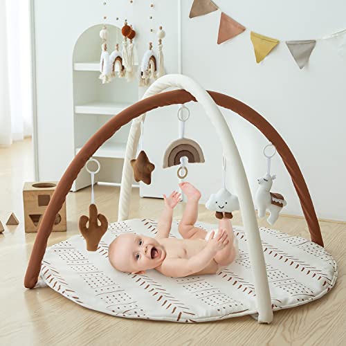 Razee Baby Gym Mat with 5 Toys for Infant Activity