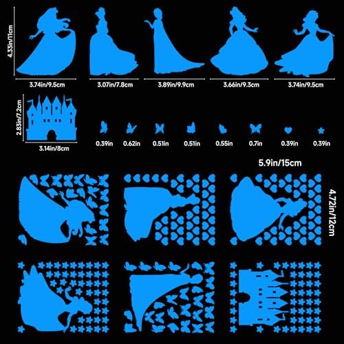 Glow in The Dark Princess Castle Wall Sticker Set