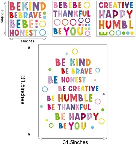 Mudder Colorful Inspirational Wall Decals for Kids