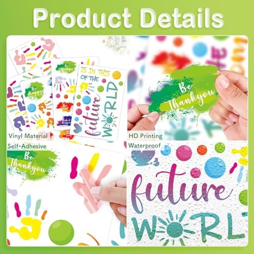 Colorful Inspirational Wall Decals for Classroom Decor