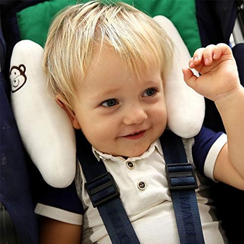 Inchant Adjustable Baby Head Neck Support - Travel Car Seat Safety Pillow for Toddlers and Infants