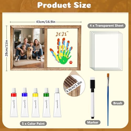 Lurgno Family Handprint Kit DIY Baby Hand and Footprint Frame