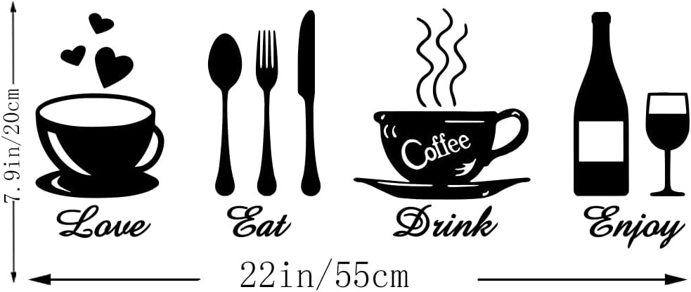 Eat Love Drink Enjoy Kitchen Essentials Wall Decal