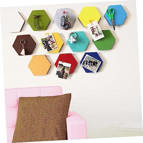 Healifty 12pcs Hexagon Felt Wall Stickers for Classroom and Home Decor