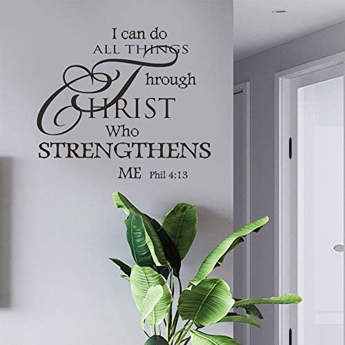 Bible Verses Wall Decor I Can Do All Things Christ Quote Sticker