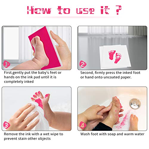 Washable Non-Toxic Ink Pad for Baby Handprint Footprint