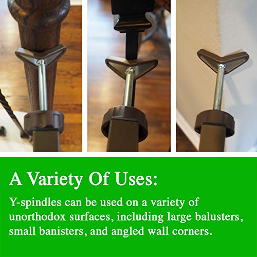 Extra Long M8 Stair Banister Adapter Y-Spindle Rods 2 Pack for Baby Gates